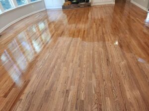 restoring a beautiful hardwood floor in Carol Stream Illinois to look brand new